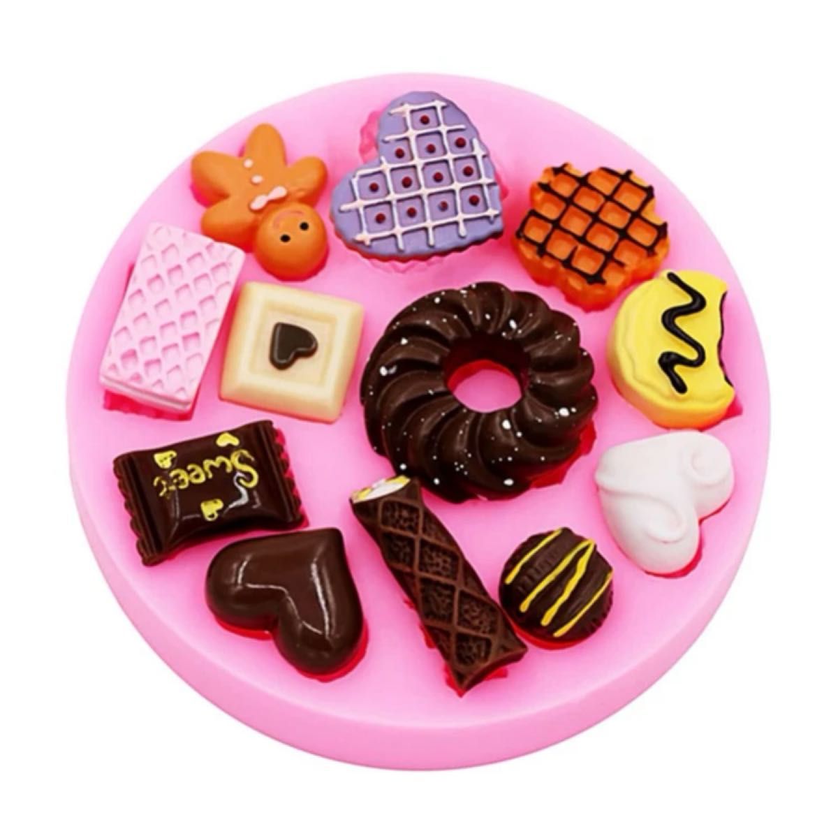 モールド　シリコンモールド　型　レジン　粘土　ハンドメイド　海外製　チョコ　クッキー　お菓子