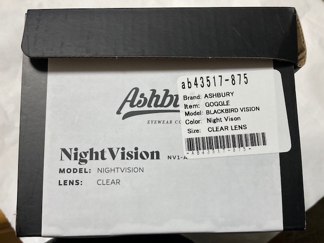 2024 ASHBURY アシュベリー VISION GOOGLE Night Vison CLEAR ゴーグル アジアンフィット_画像7