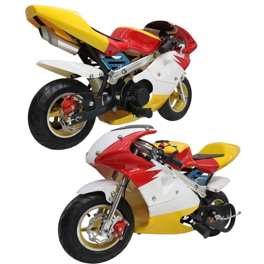RSBOX ポケバイ CR-PBR01 50cc GP赤白黄カラーモデル ポケットバイク50ccエンジン格安消耗部品_画像4