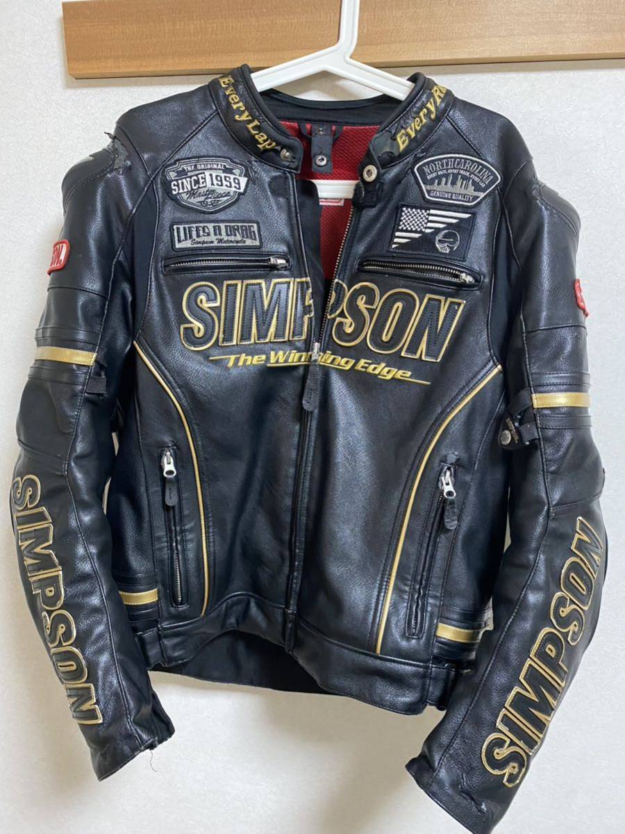 Yahoo!オークション - SIMPSON レザージャケット Yahoo!オークション - SIMPSON レザージャケット