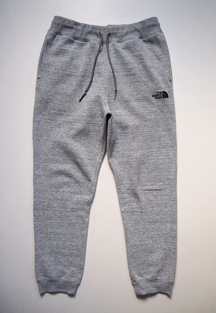 ●THE NORTH FACE ノースフェイス ロゴ刺繍 スウェット パンツ M グレー NB81831 裾リブ HEATHER SWEAT PANT 同日3点送料無料_画像2