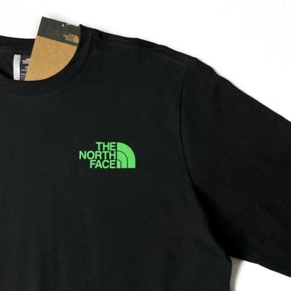 1円～!売切!【正規新品】THE NORTH FACE◆L/S HIT GRAPHIC TEE 長袖 Tシャツ ロンT US限定 2023最新 袖ロゴ 男女兼用(3XL)黒 180902-23_画像4