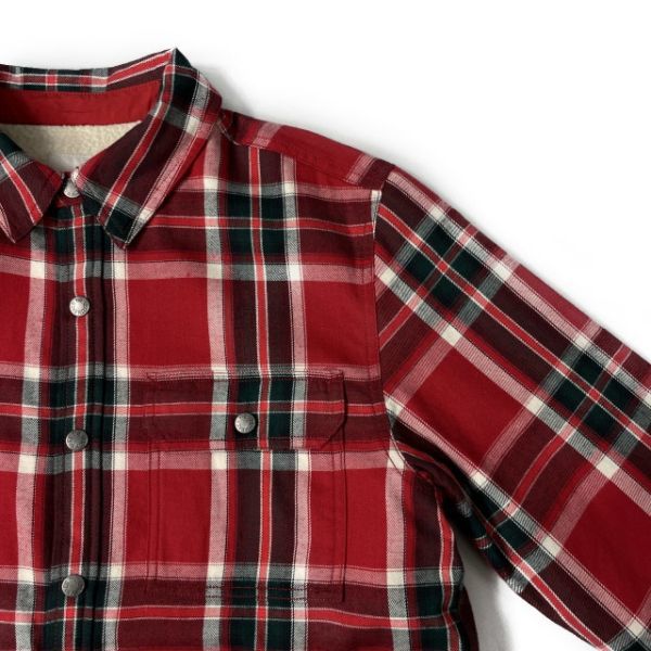 1円～!売切!【正規新品】THE NORTH FACE◆CAMPSHIRE SHIRT シェルパフリースジャケット もこもこ ボア US限定(3XL)赤 チェック柄 181024-55_画像4