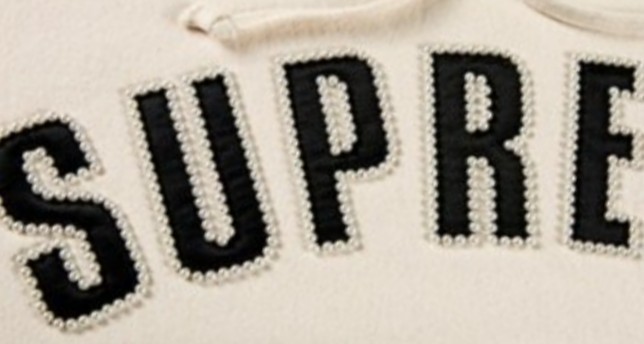 Supreme Pearl Logo Hooded Sweatshirt Lサイズ　ナチュラル　パール　ロゴ_画像2