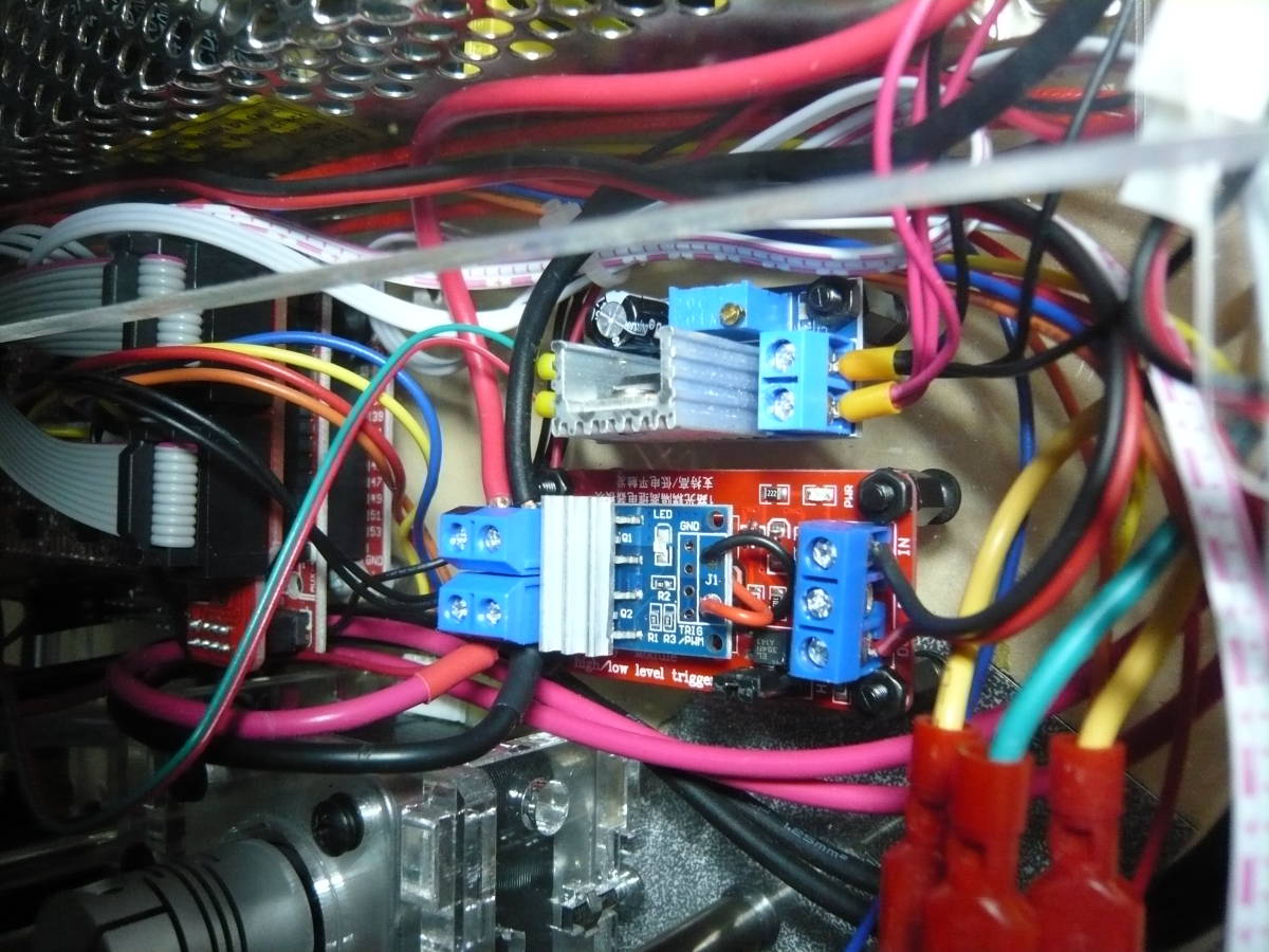 マイ３Ｄプリンター　　フルコンポ_MOS-FETと５V電源機基板
