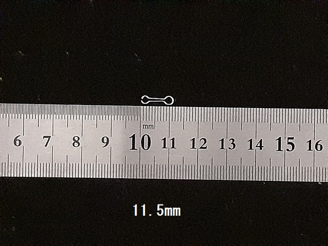 〇〇エイト環　ステンレス製Φ０．７ｍｍ×３．４ｍｍ×１１．５ｍｍ　１００個　ルアー・エギ・ジグヘッドの自作　ハンドメイド　8の字_画像3
