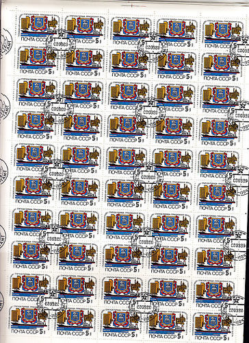 特価！(画像6枚)ソ連切手『各種』(原子力/タンカーほか) 50/36枚 6大シートセット_画像3
