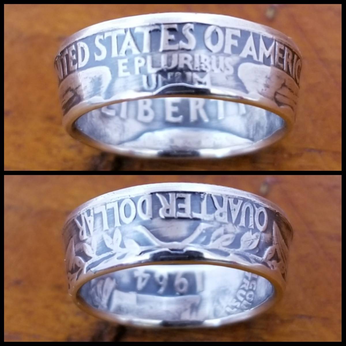 ko Yinling g America 25 цент серебряная монета Washington заднее крыло dala- Eagle поверхность серебряное кольцо старая монета кольцо SV900 AHD