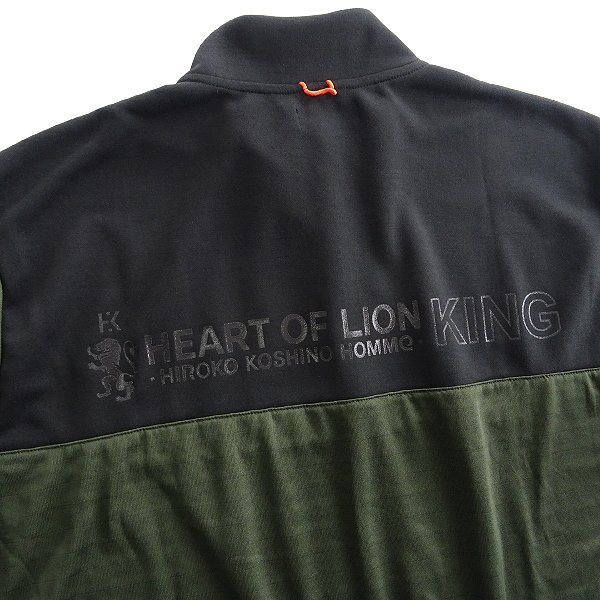 新品 HEART OF LION ヒロココシノオム ブロックフリース ジャケット 3L 黒 カーキ 【I42044】 洗濯可 ブルゾン メンズ 大きいサイズ_画像4