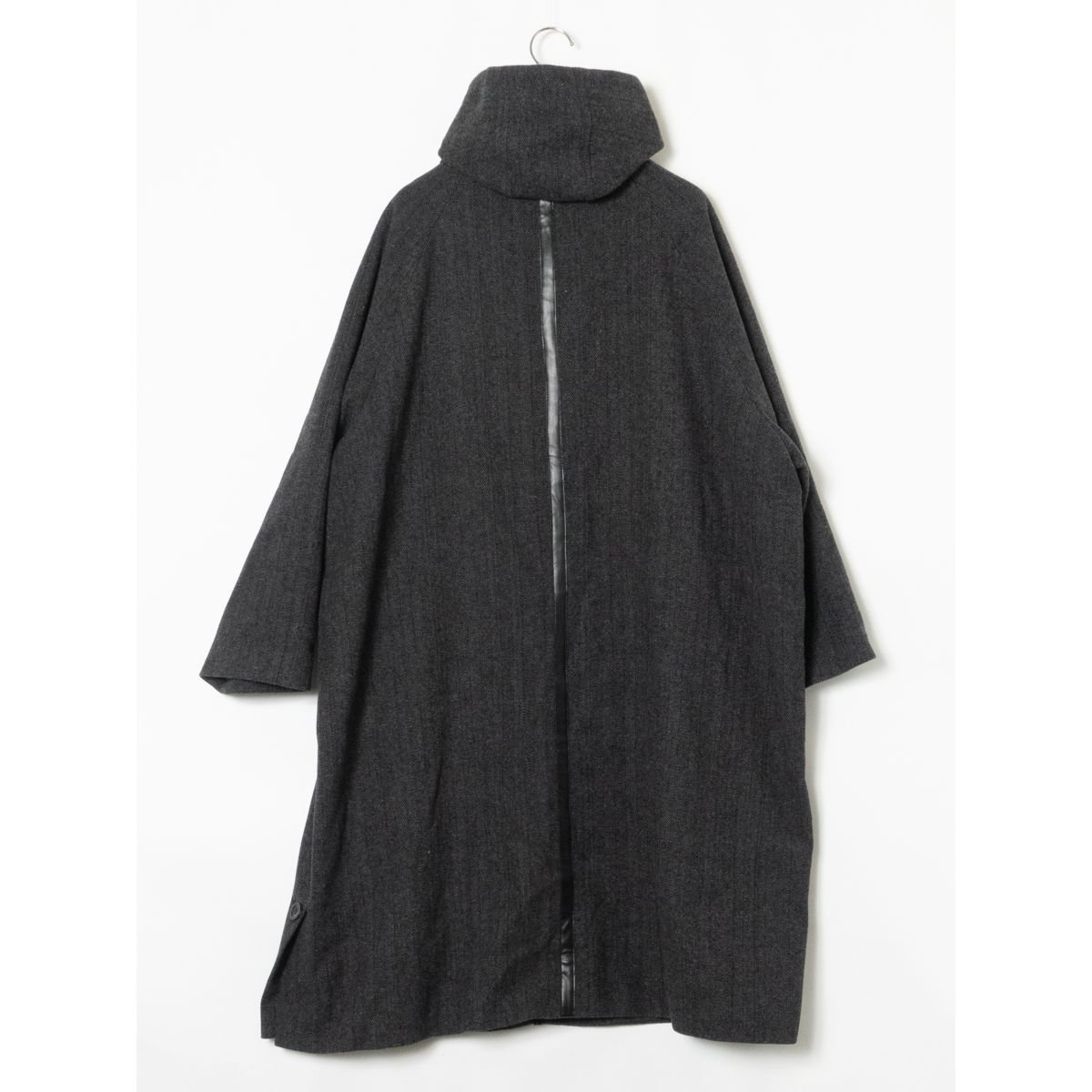 AZUL BY MOUSSY ツイード ポンチョコート F チャコールグレー ヘリンボーン TWEED PONCHO COAT250FAT30-0911 アズール マウジー 秋冬_画像2