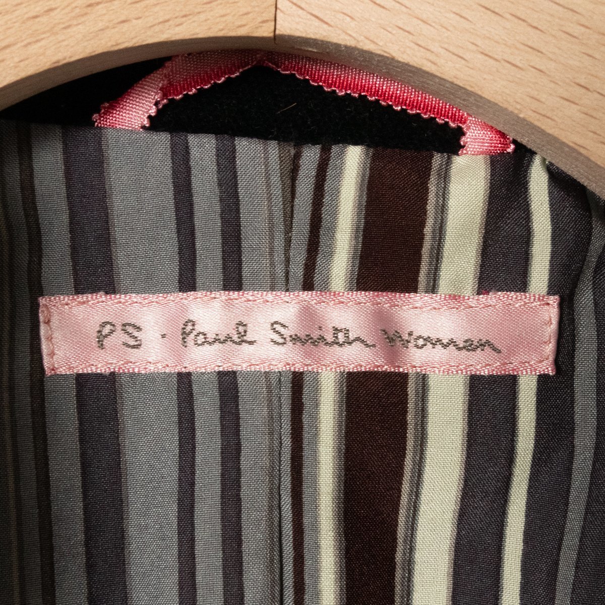 PS Paul Smith Women ピーエス ポールスミス ウーマン レディース 女性 ベロアジャケット ブラック 40 フォーマル 上品 キレイ ビジネス 綿_画像2