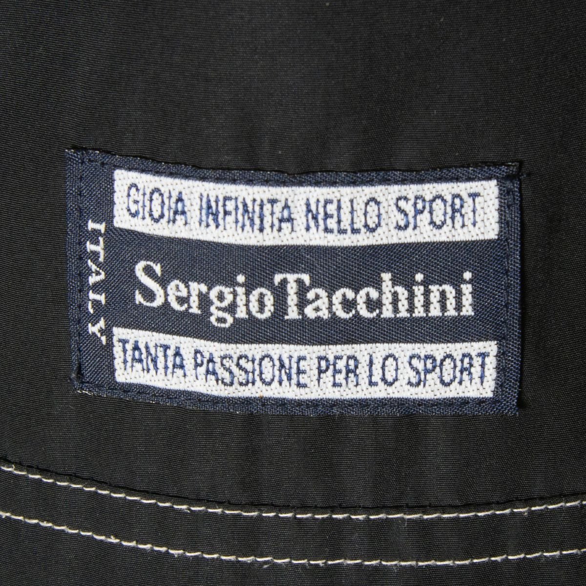 Sergio Tacchini セルジオタッキーニ リバーシブル 中綿 ベスト サイズM メンズ 黒/ブラック ポリエステル 古着 秋冬 トップス カジュアル_画像8