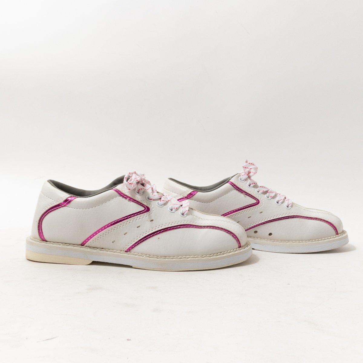 HI-SP высокий спорт боулинг обувь белый розовый 23cm кожа женский простой casual спорт салон обувь обувь 