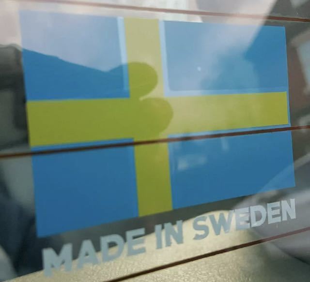 ボルボ スウェーデン 国旗 ステッカー 転写式 / rデザイン ポールスター t4 v50 v40 v60 v70 v90 xc40 xc60 xc70 xc90 240 850 940の画像2