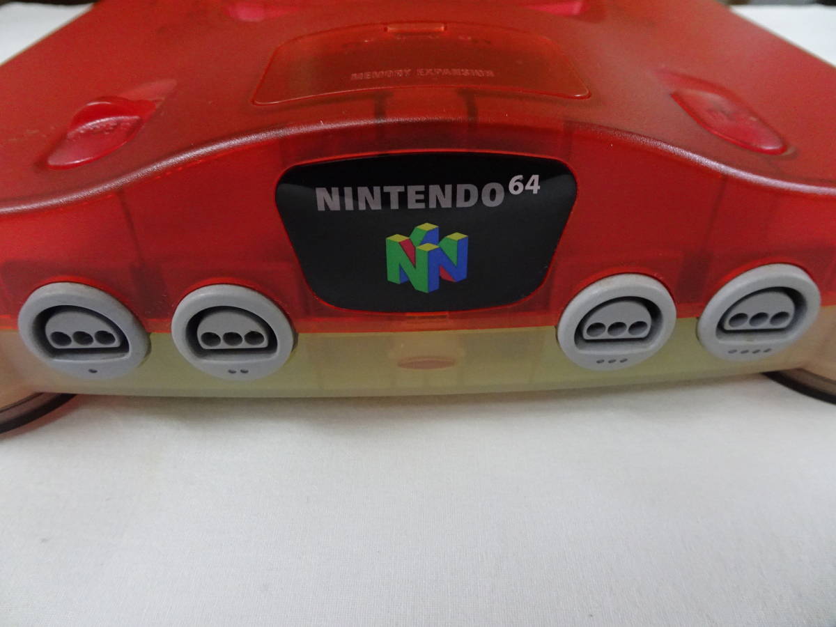 任天堂 NINTENDO64 ニンテンドー64 本体 クリアレッド NUS-001 動作確認済 即決_画像5