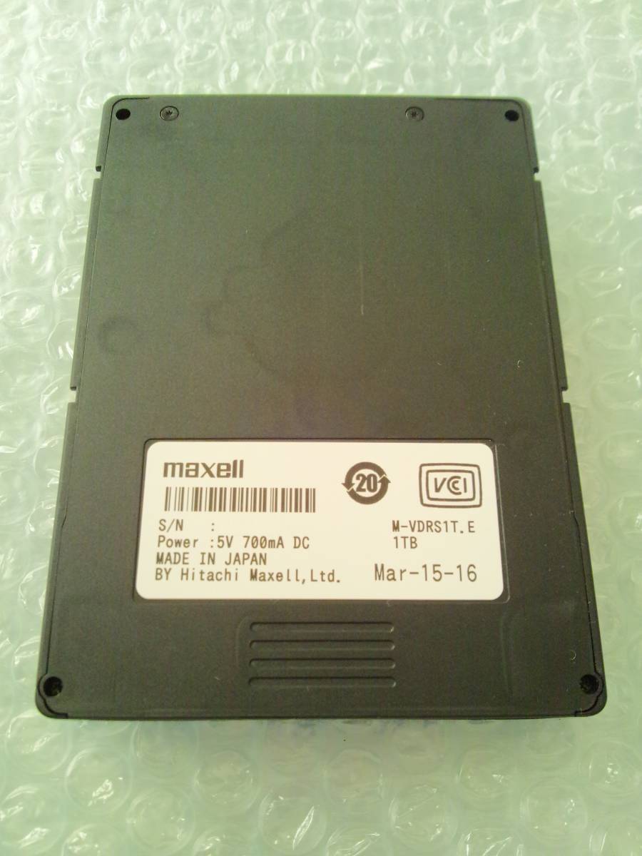 【電源投入回数16回】日立 Hitachi マクセル maxell iV iVDR-S カセット ハードディスク HDD 1.0TB(1TB/1000GB) M-VDRS1T.E MADE IN JAPAN