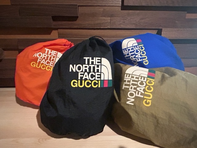 ♪送料無料★GUCCI × THE NORTH FACE★巾着★グッチ × ノースフェイス★バッグ★希少 / 非売品★茶 ①★検索 パーカー レギンス adidas♪_画像8