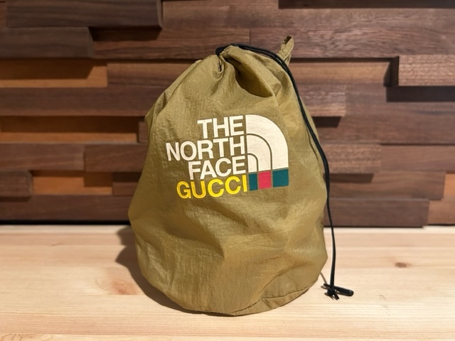 ♪送料無料★GUCCI × THE NORTH FACE★巾着★グッチ × ノースフェイス★バッグ★希少 / 非売品★茶 ①★検索 パーカー レギンス adidas♪_画像1