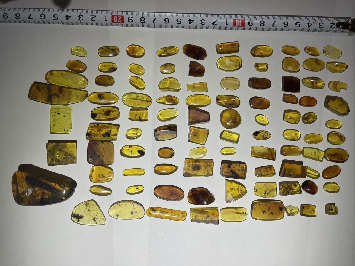 白亜紀　ミャンマー産(ビルマ)虫入り琥珀　97個セット　標本　化石　_画像4