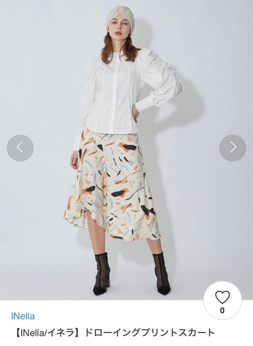 ドローイング プリントスカート 新品