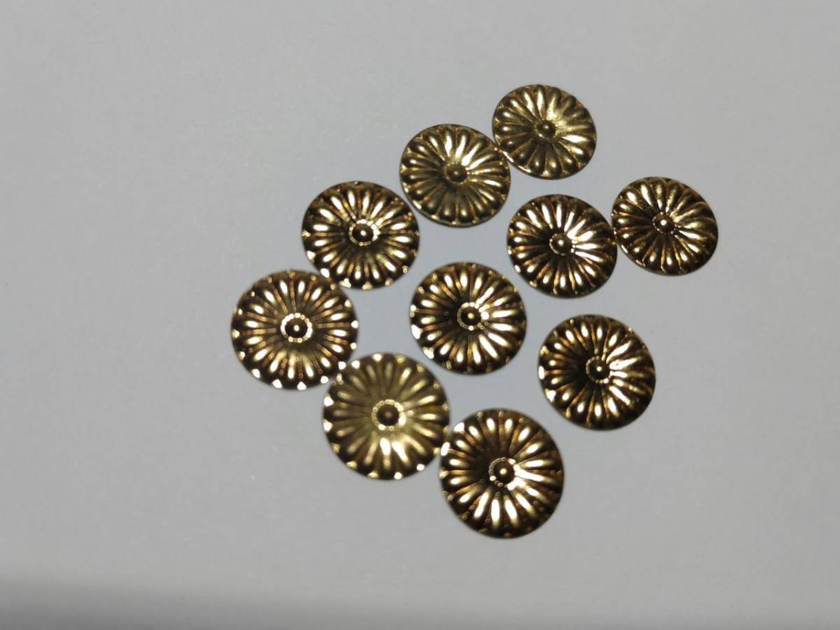 ★☆４分【菊紋金具】直径12ｍｍ ｘ（10枚） 神殿、神輿、ミニ山車、神棚金具です。_画像5