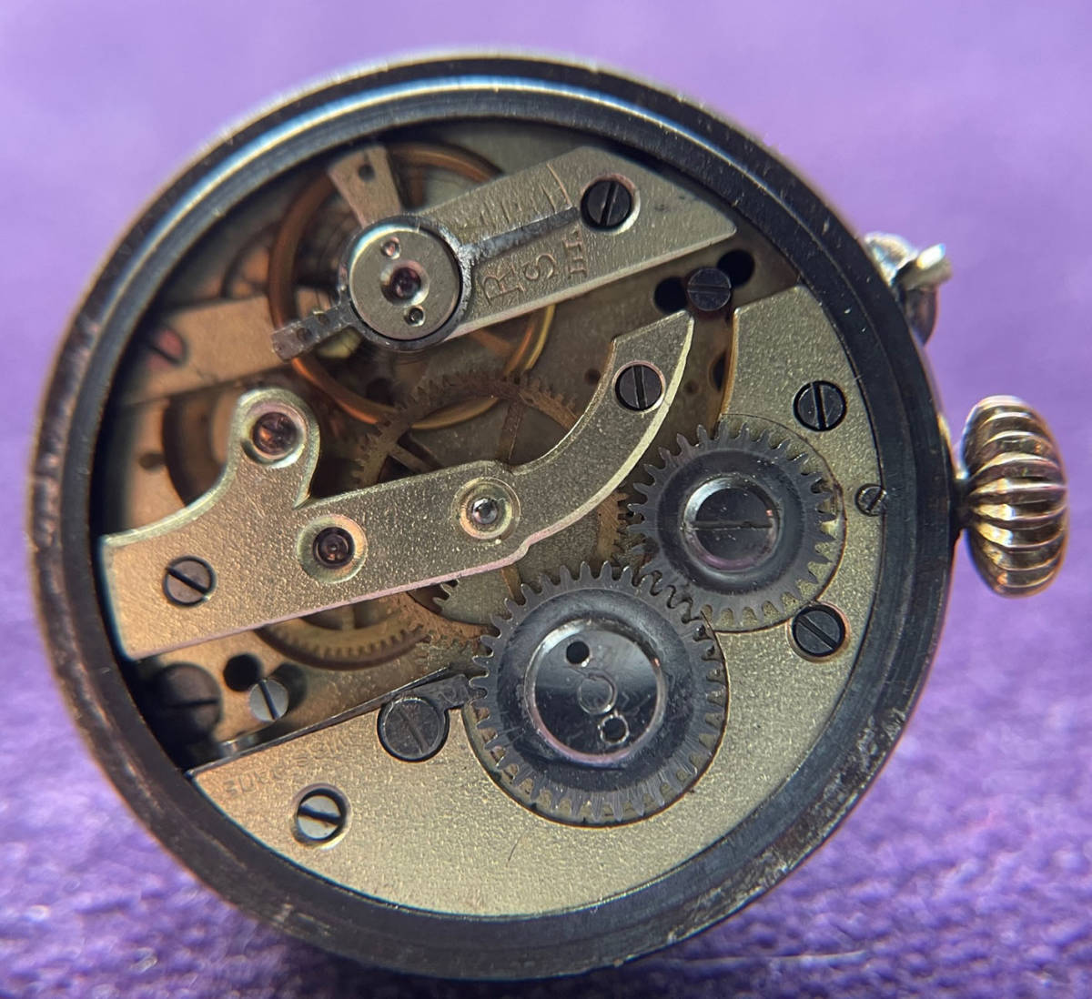 スイス　鉄側　懐中時計　ラペルホール　ウォッチ　ボタン　ホール　時計　_画像7