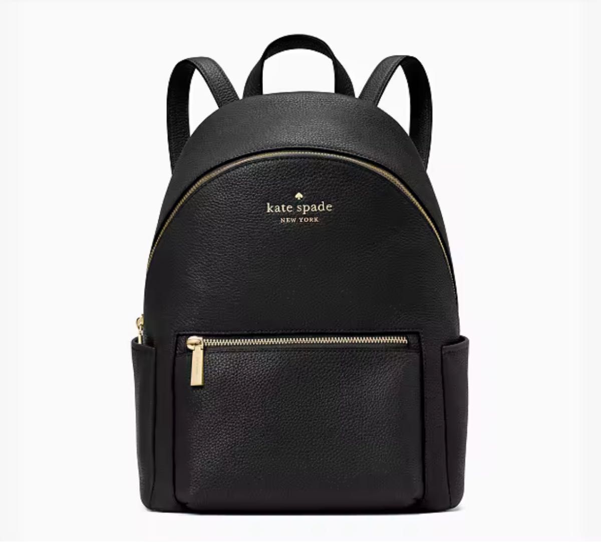 【Kate spade new york】レイラ　ドーム　バックパック 本革 黒 リュックサック