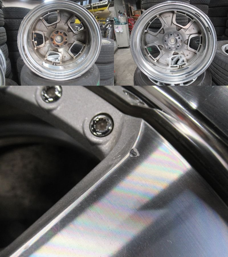 【Vienna DISH2】　　Speed　star 19X8J+35 5/114.3　　/8J+44 　　【希少ディッシュホイール　廃版】　　　ホワイトセンターキャップ　_画像8