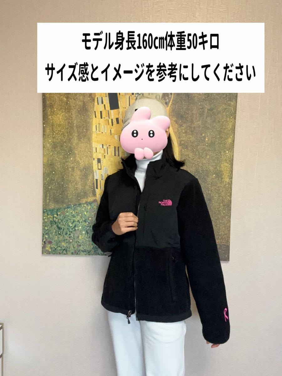 ノースフェイス　フリースジャケット　デナリジャケット　フルジップ　両面刺繍ロゴ　アウトドア　 ブラック