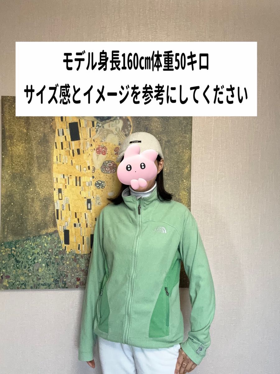 希少カラー☆ノースフェイス　フリースジャケット　両面刺繍ロゴ　フルジップ アウトドア