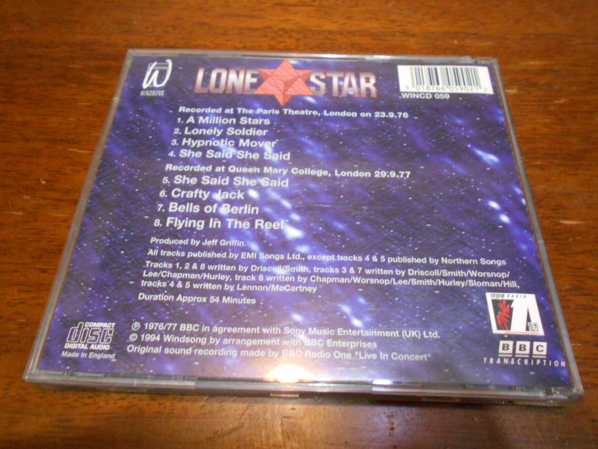 LONE STAR / BBC RADIO ONE LIVE IN CONCERT 76/77 UKハード_画像3