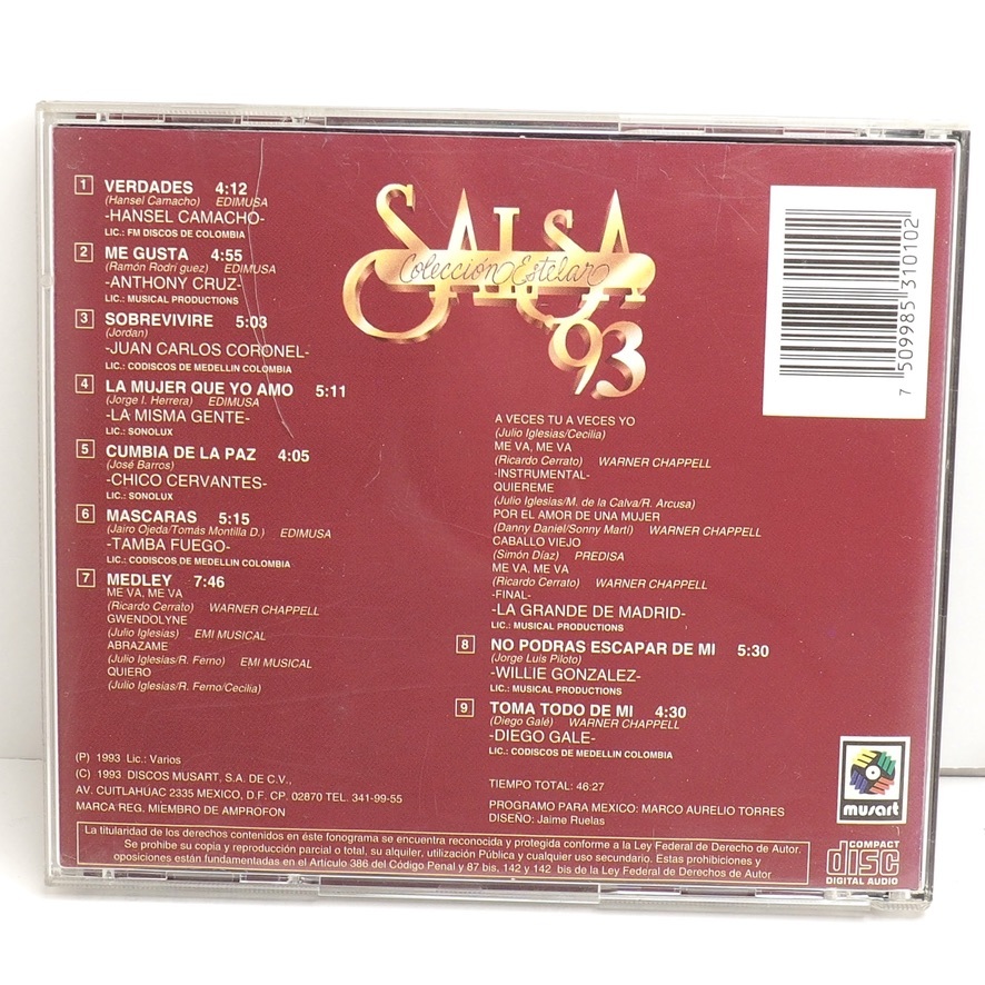 送料185円 サルサコレクション '93 オムニバス盤 / Salsa Coleccin Estelar '93 メキシコ盤_画像2
