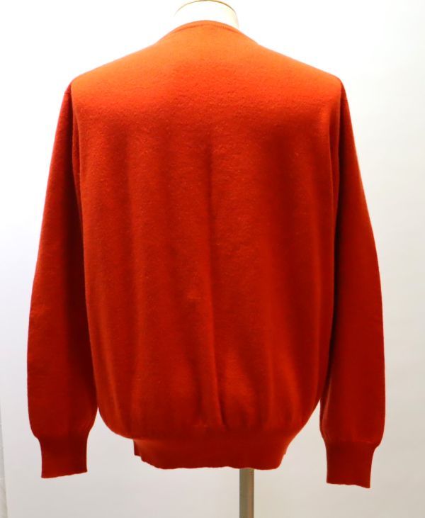 国内正規品 Loro Piana MENS CASHMERE100％ クルーネックニット ロロピアーナ カシミヤ C/N セーター オレンジ 52 JZ-21_画像9