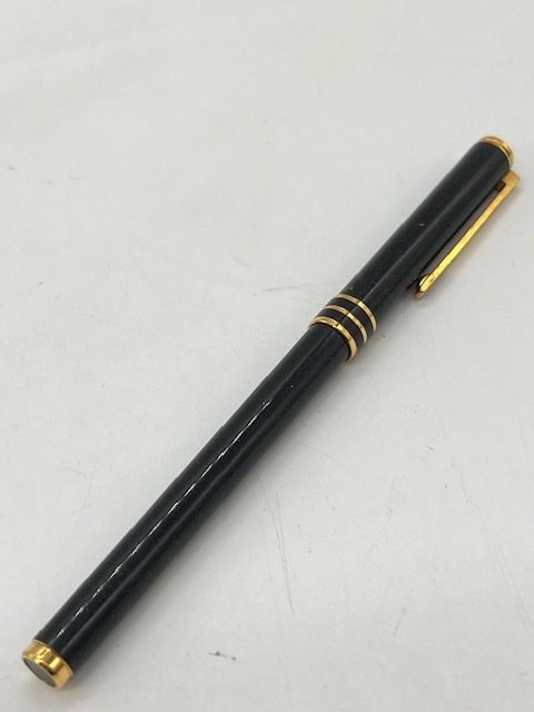 S3603#[ rare ] AURORA Aurora fountain pen writing implements Gold stripe black cap PEN .. there is no sign Classic Vintage #