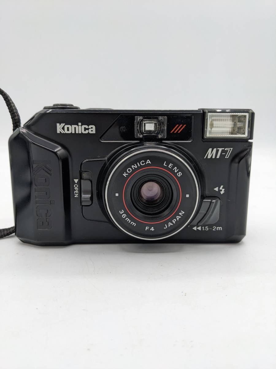 N34068 Konica フィルムカメラ MT-7 レトロカメラ コンパクトフィルムカメラ 昭和レトロ アンティークの画像8