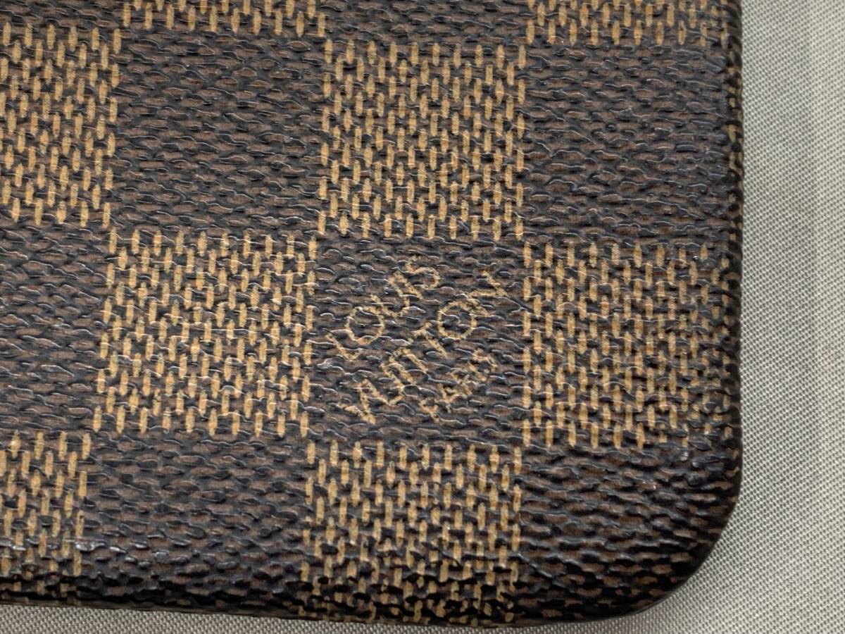 172-KP558-60r ルイヴィトン Louis Vuitton ダミエ ポシェットクレ エベヌ コインケース_画像9