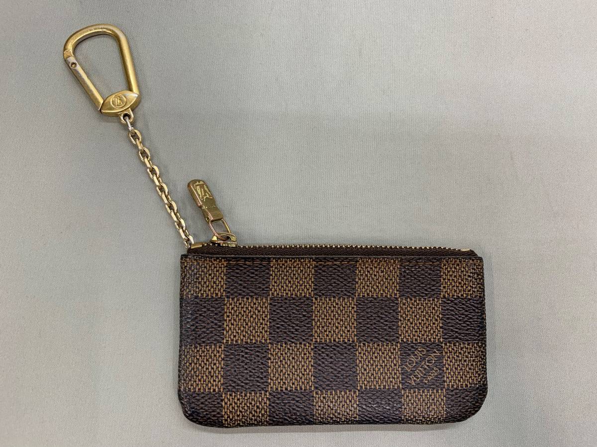 172-KP558-60r ルイヴィトン Louis Vuitton ダミエ ポシェットクレ エベヌ コインケース_画像1