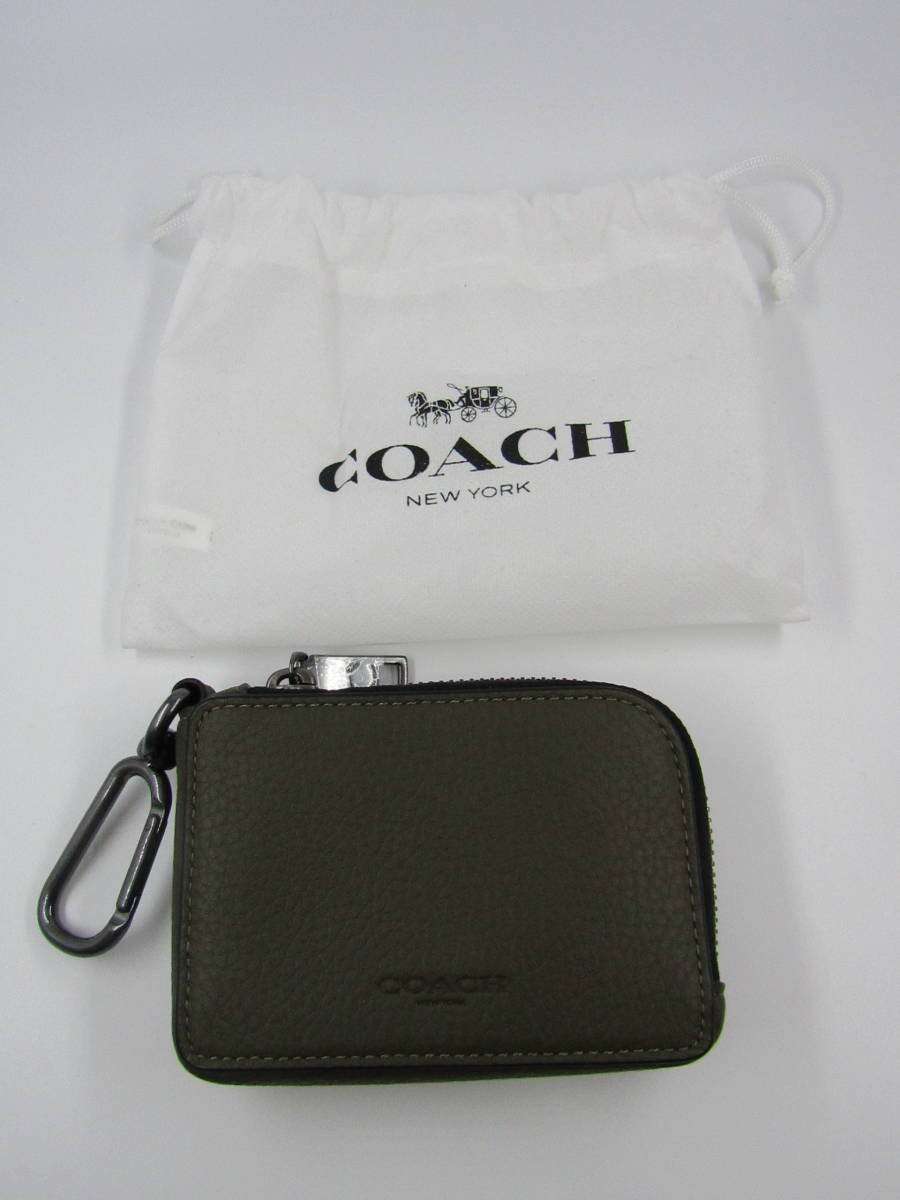 150-Ky12481-60: COACH コーチ CC081 カードケース キーポーチ 保存袋付き_画像1