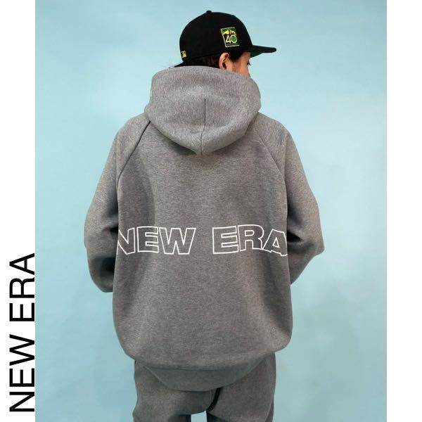 ニューエラ　トレーナー　パーカー　フーディー ロゴ ムラサキスポーツ別注　NEW ERA オーバーサイズ ビッグロゴ バックプリント XXL 美品_画像1