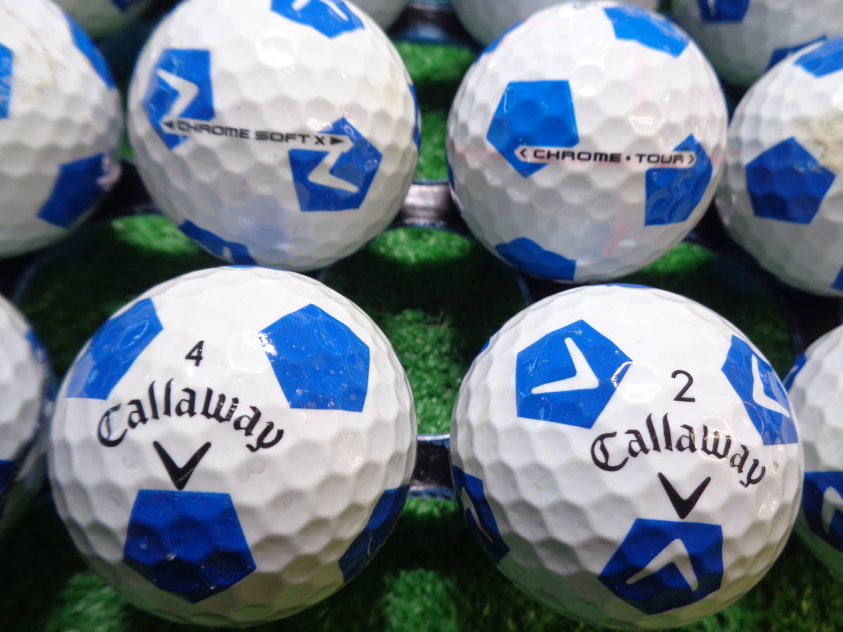 [MCW537.] 【マジック】 B級 キャロウェイ サッカー クロム～系色々 Callaway 20球 ロストボール【中古】_画像1