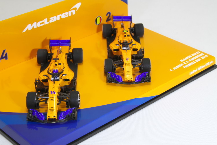 ミニチャンプス 1/43 マクラーレン MCL33 #2 #14 アロンソ / バンドーン 2018 McLaren MCL33 F.Alonso / S.Vandoorne 222台限定