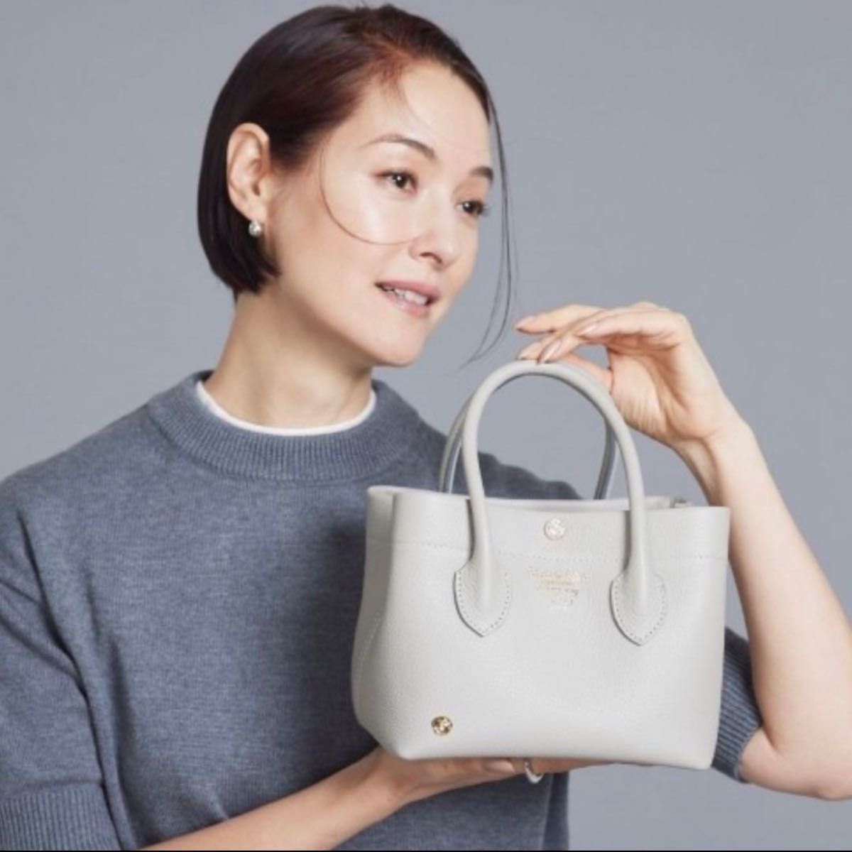 ADMJ キューブミニ Dカン付き ミニトートバッグ シロガネ|Yahoo ADMJ キューブミニ Dカン付き ミニトートバッグ シロガネ|Yahoo