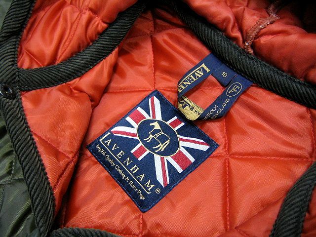 MADE IN ENGLAND LAVENHAM ラベンハム フード付きキルティングジャケット 英国製_画像4