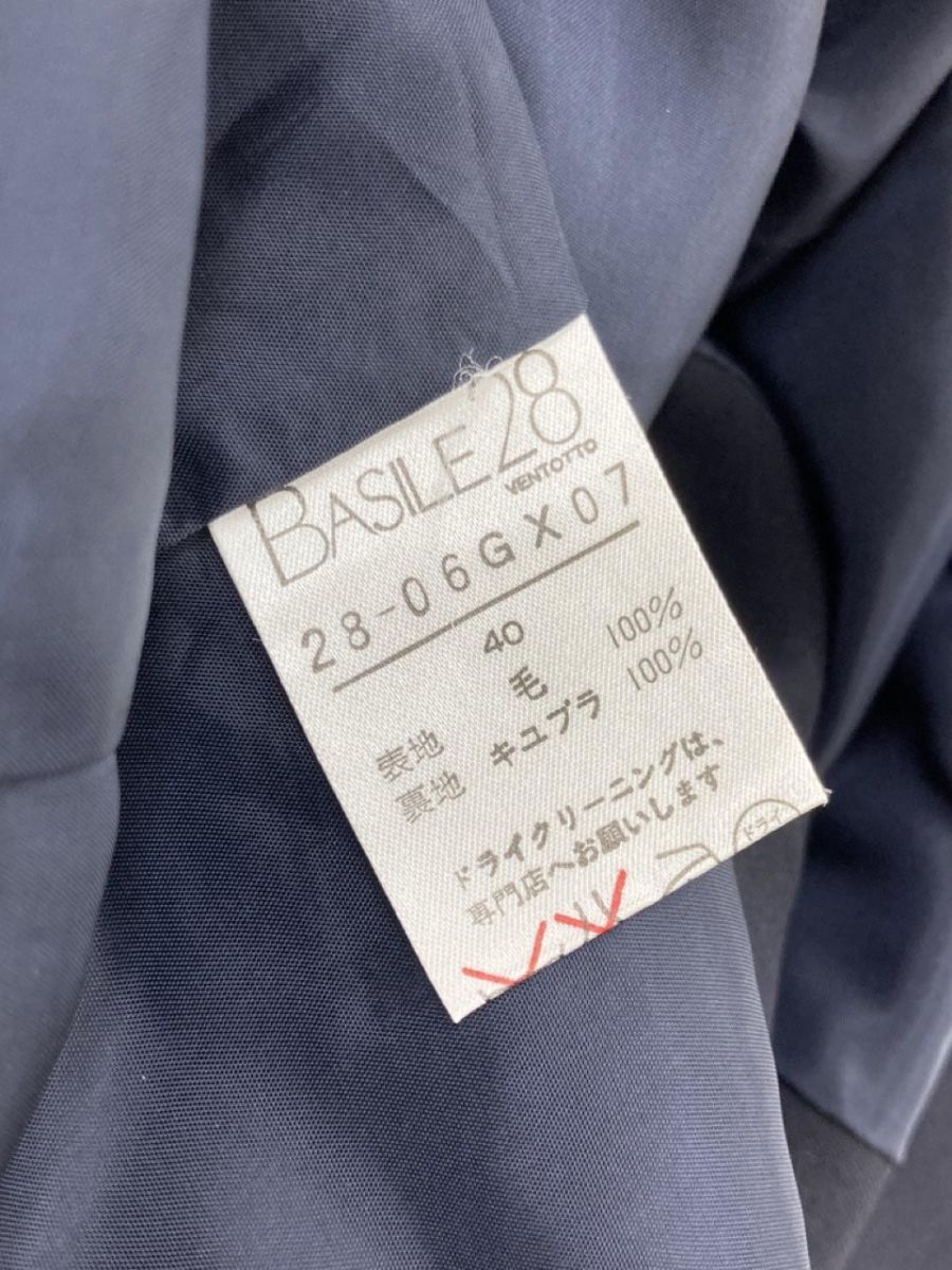 BASILE28 バジーレ28 ウール100% ジャケット size40/濃紺 ◇■ ☆ eaa9 レディース ☆ eab5 レディース_画像6