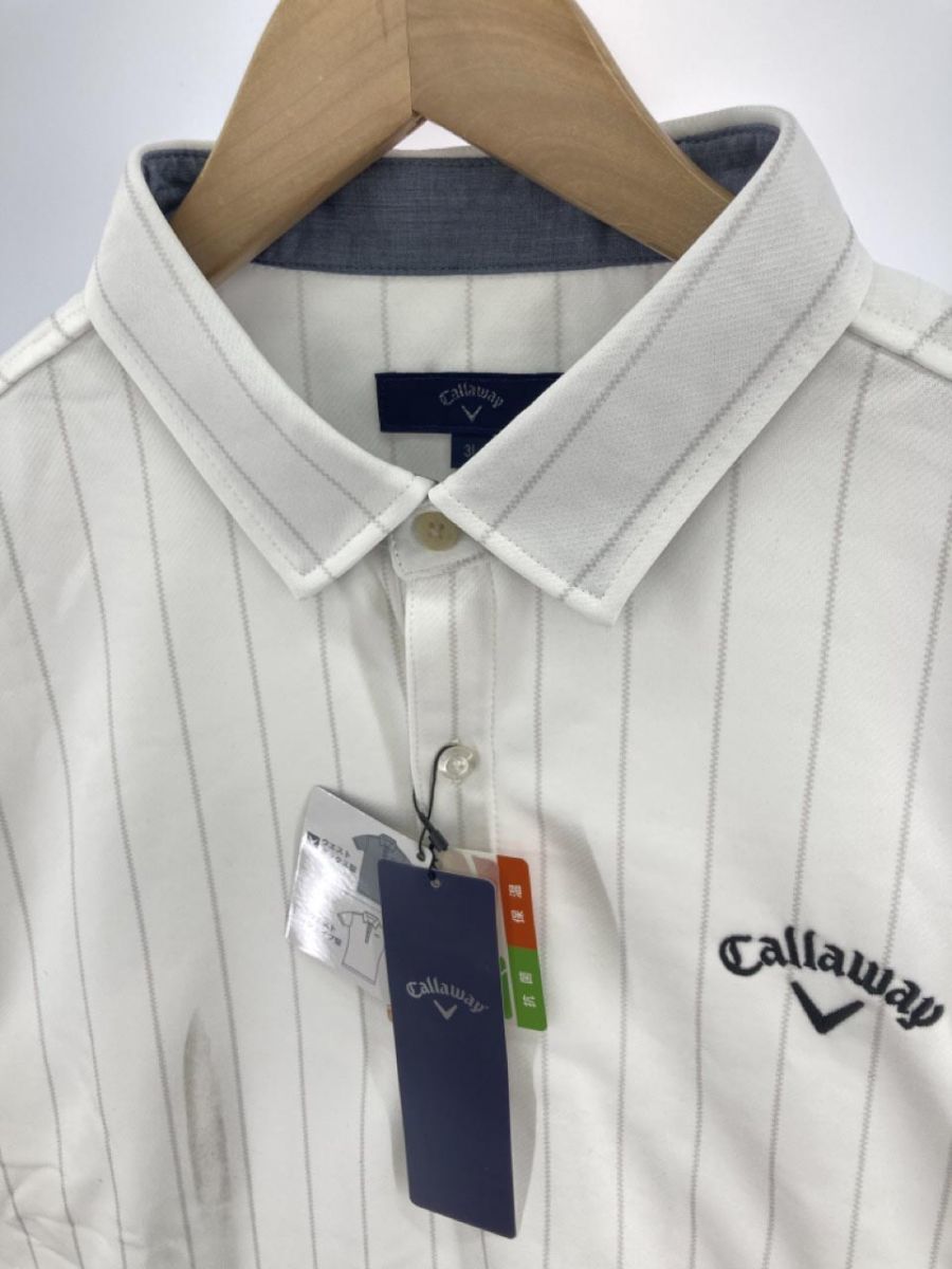 美品 Callaway キャロウェイ タグ付き ポロシャツ size3L/白 ◇■ ☆ eaa9 メンズ ☆ eab5 メンズ_画像3