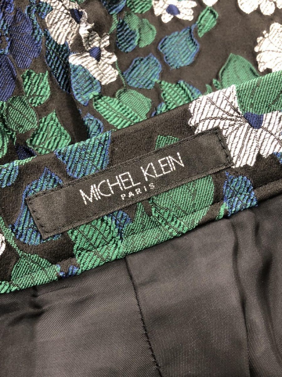 MICHEL KLEIN ミッシェルクラン 花柄 スカート sizeM/黒系 ◇■ ☆ eab5 レディース_画像5