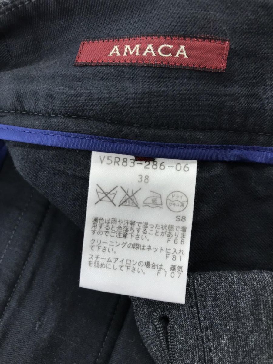 AMACA アマカ パンツ size38/チャコールグレー ◇■ ☆ eac2 レディース_画像6