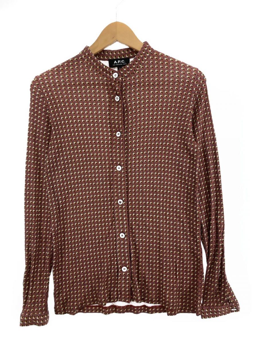 A.P.C. A.P.C. total pattern shirt sizeS/ light brown group #* * eac2 lady's 