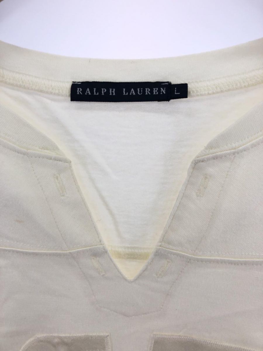 Ralph Lauren ラルフローレン ナンバーロゴ カットソー sizeL/白 ■◇ ☆ eac2 レディース_画像2