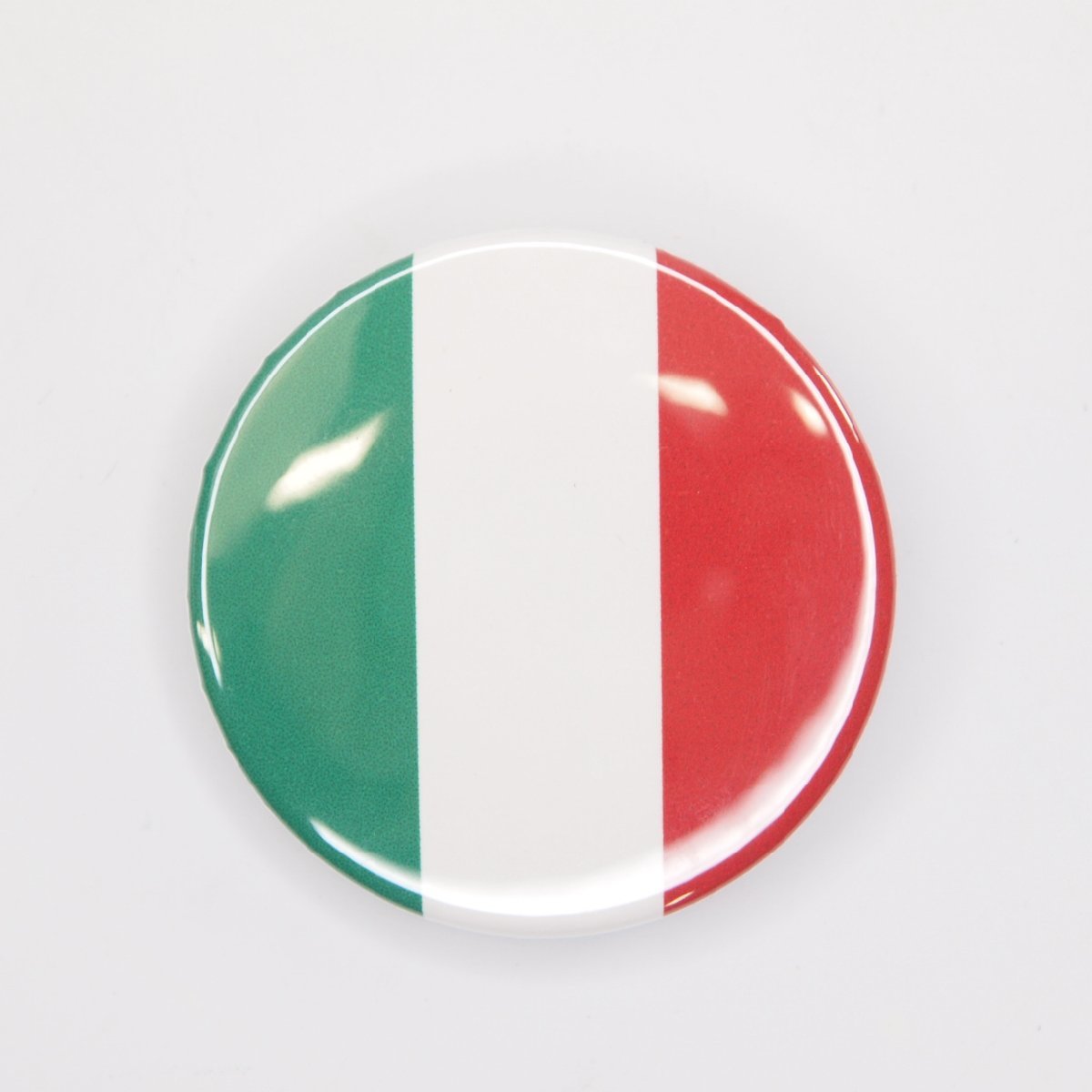 Button badge 40mm Italian flag 缶バッジ イタリア国旗柄 Vespa Lambretta ベスパ ランブレッタ 50S 100 et3 GTR RALLY PX200E 160GSの画像1